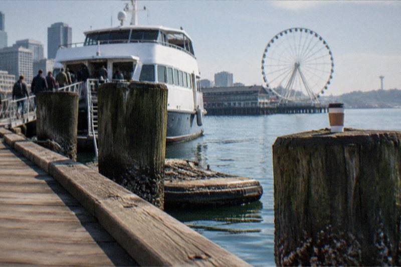 Harbor cruise boat off the downtown Seattle waterfront on the one-hour Original Guided Harbor Cruise by Argosy Cruises; the listing is rated 4.7 across 2252 reviews and books from $45.70 per person with free cancellation.